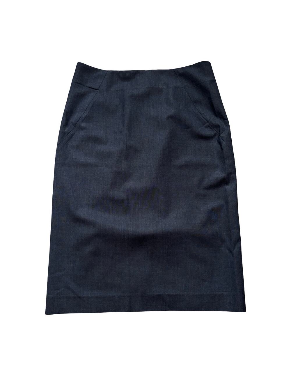 Theory Heathered Black Wool Pencil Skirt — Size 0